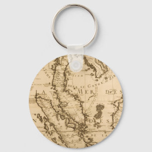 Porte-clés Antique Map of South East Asia 1687
