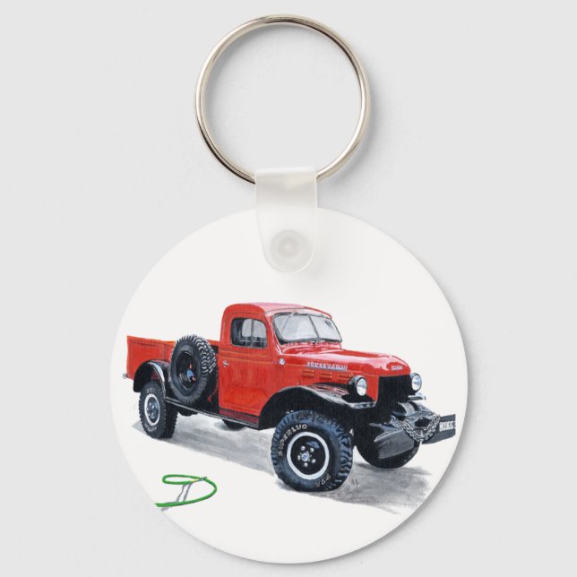 Porte-clés Antique Porte - clé de camion Power Wagon (Recto)
