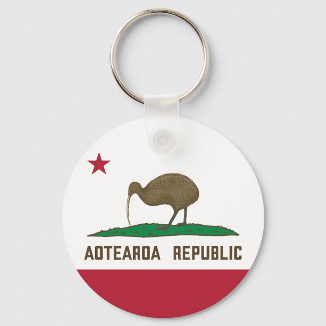 Porte-clés Aotearoa République Kiwi Drapeau Nouvelle-Zélande (Recto)