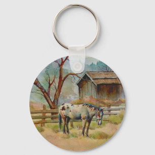 Porte-clés APPALOOSA & ANCIENNE BARN par SHARON SHARPE