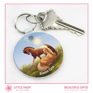 Porte-clés Appaloosa Horse Palomino Pony Monogramme
