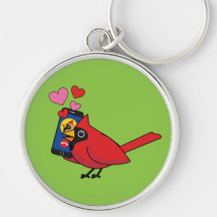 Porte-clés Appels d'accouplement Cardinal Bird Love