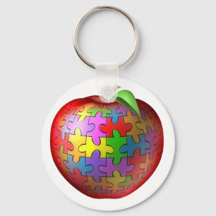 Porte-clés Apple de puzzle 3D