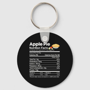 Porte-clés Apple Pie Nutrition Facts Fun Thanksgiving Christa
