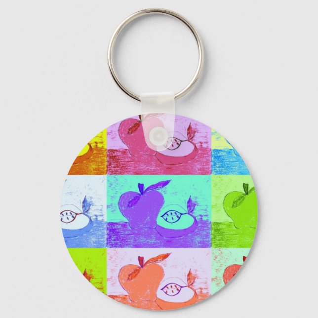 Porte-clés Apple pop art (Recto)
