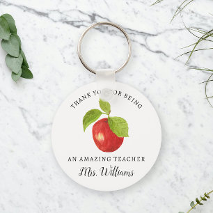 Porte-clés Apple Teacher Appreciation Name Keychain Gift