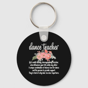 Porte-clés Appréciation de l'enseignant de danse Clic noir fé