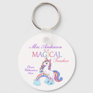 Porte-clés Appréciation de l'enseignant de la licorne magique