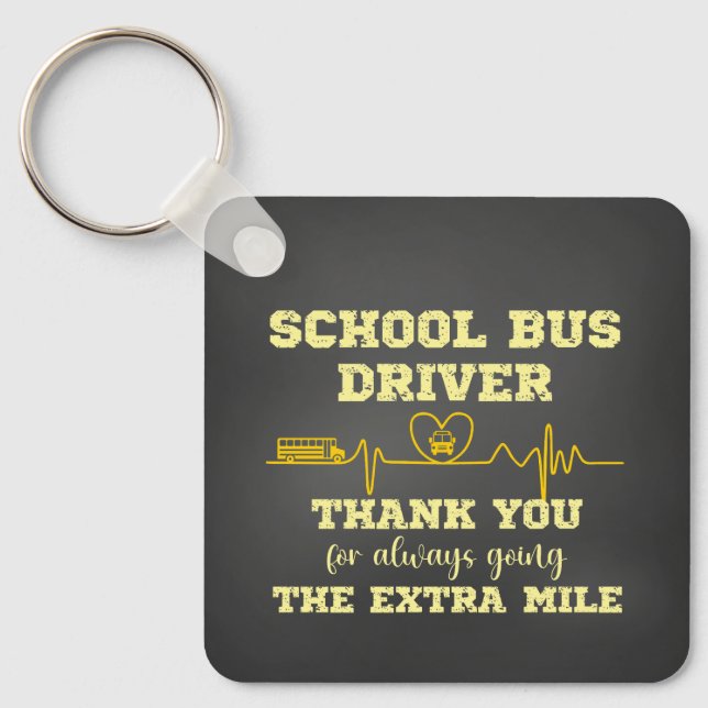 Porte-clés Appréciation du conducteur de bus scolaire (Recto)