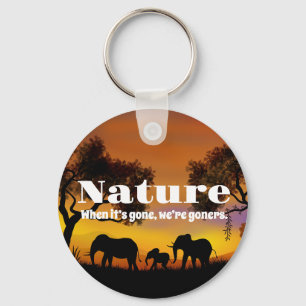 Porte-clés Apprécier la nature et les éléphants
