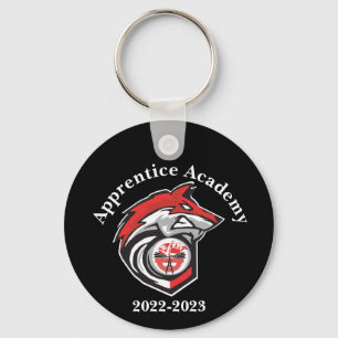 Porte-clés Apprentice Academy Red Wolf ronde personnalisée