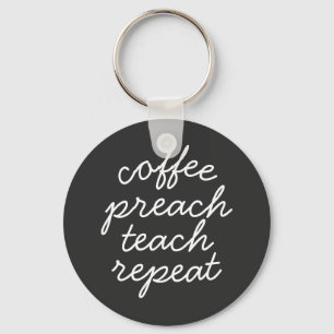 Porte-clés Apprentissage de la prédication du café Répétition