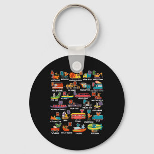 Porte-clés Apprentissage Transport Lettre animal Abcs Enseign