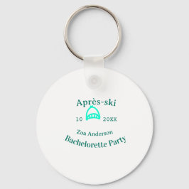 Porte-clés Après-ski bachelorette party turquoise hat name da