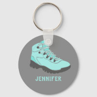 Aqua Blue Randonnée Boot Personnalisé Grey