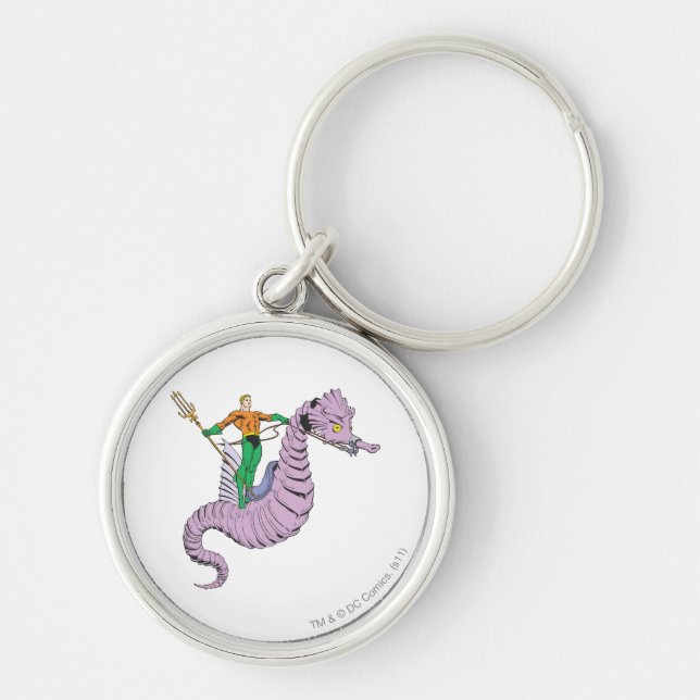 Porte-clés Aquaman Rides Seahorse (Devant)