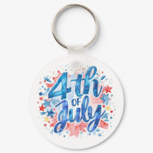 Aquarelle 4 juillet Patriotique