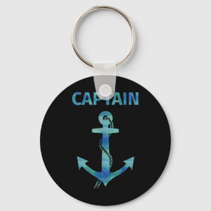Porte-clés Aquarelle Ancre nautique Capitaine Voilier