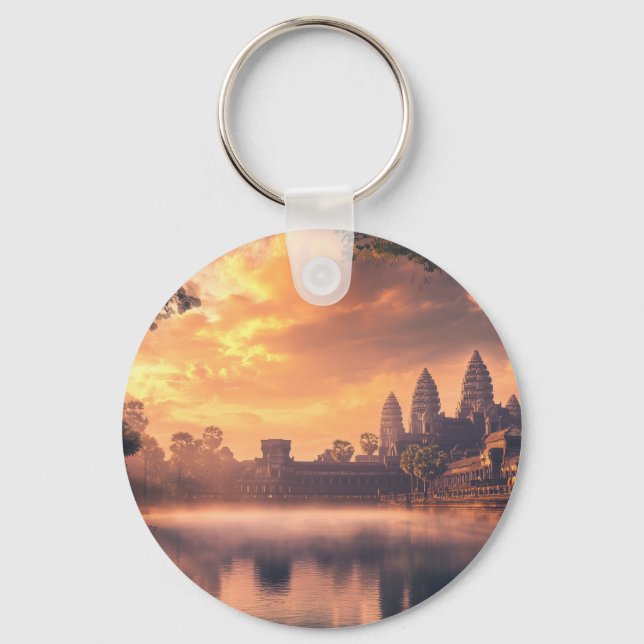 Porte-clés Aquarelle Angkor Vat (Recto)