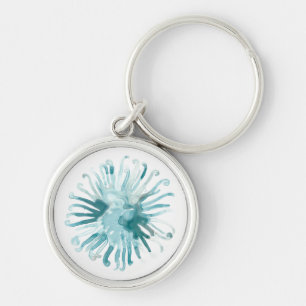 Porte-clés Aquarelle Corail - Bleu 2