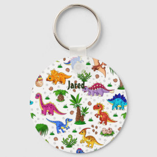 Porte-clés Aquarelle couleur mignonne Dinosaure d'anniversair