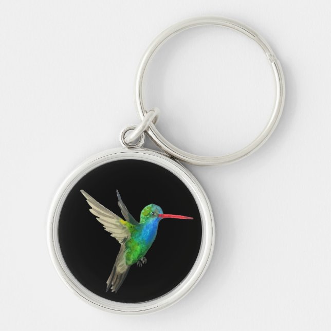 Porte-clés Aquarelle d'oiseau mignon à bec large (Devant)