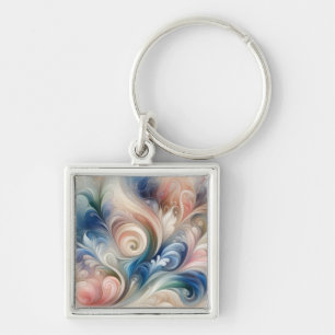 Porte-clés Aquarelle Imaginaire Floral Romantique Motif
