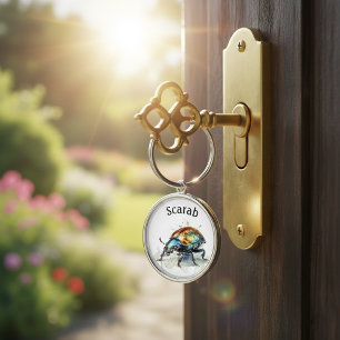 Porte-clés Aquarelle Iridescente Beetle, personnalisé