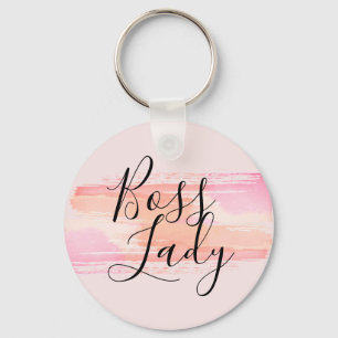 Porte-clés Aquarelle Peinture éclats Boss Lady