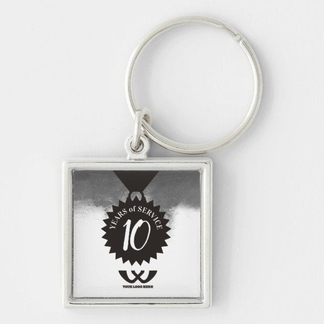 Porte-clés Aquarelle porte - clé d'anniversaire des employés (Devant)