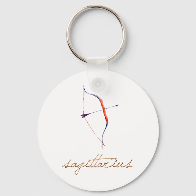 Porte-clés Aquarelle Sagittarius Bow & Flèche (Recto)