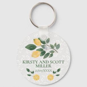 Porte-clés Aquarelle Sicilienne Lemons Mariage
