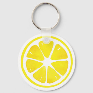 Porte-clés Aquarelle tranche citron