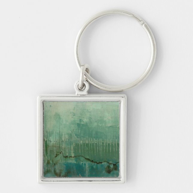 Porte-clés Aquarelle verte contemporaine (Devant)