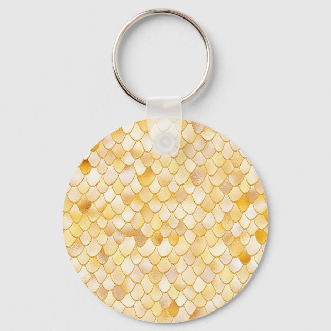 Porte-clés Aquarelle Wonky Gold Parties scintillant métal sir (Recto)