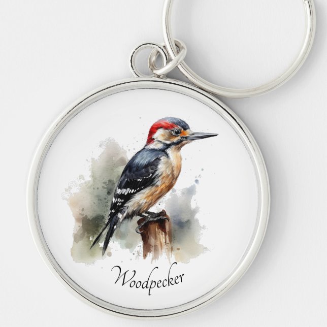 Porte-clés Aquarelle Woodland Pic, coutume (Devant)