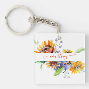 Porte-clés Aquarelles personnalisées