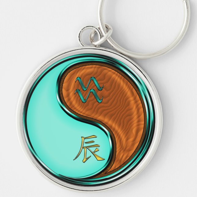 Porte-clés Aquarius & Dragon de Bois (Devant)