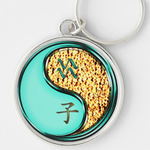 Porte-clés Aquarius et rat de feu