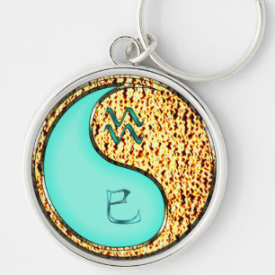 Porte-clés Aquarius et serpent à feu
