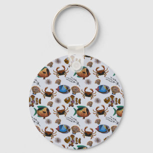 Porte-clés Aquatic animals pattern ocean underwater life 14