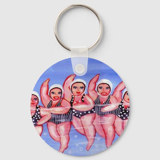 Porte-clés Aquatique Aérobic Divas Amusants Whimsical Chubby (Recto)