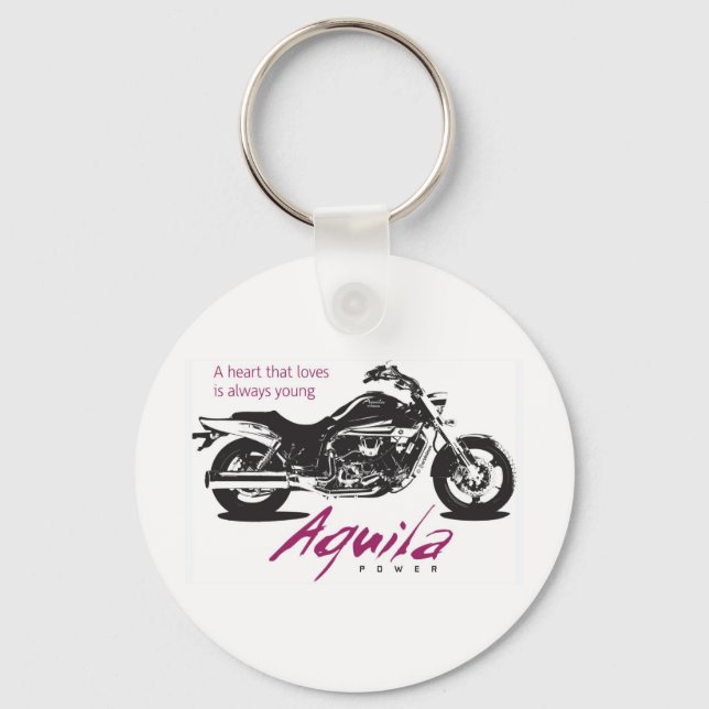 Porte-clés Aquila Yound au coeur (Recto)