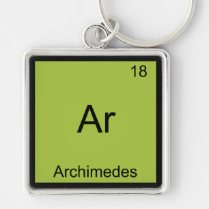 Porte-clés Ar - Archimède T-shirt drôle de symbole d'élément 