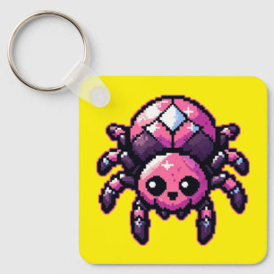 Porte-clés Araignée Pixel mignonne