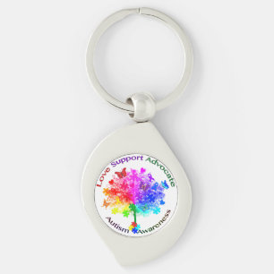 Porte-clés Arbre arc-en-ciel Autisme