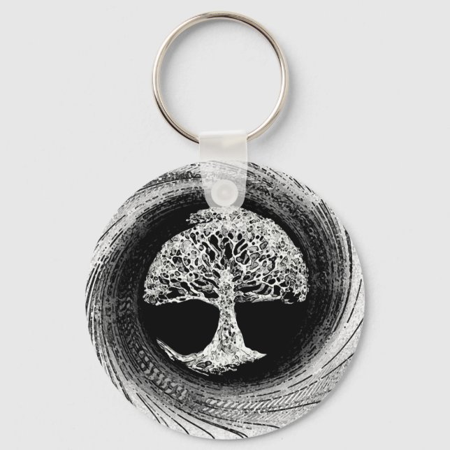 Porte-clés Arbre de la vie calme à l'intérieur (Recto)