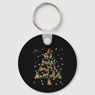 Porte-clés Arbre De Noël Allemand Couvert D'Une Lampe De poch