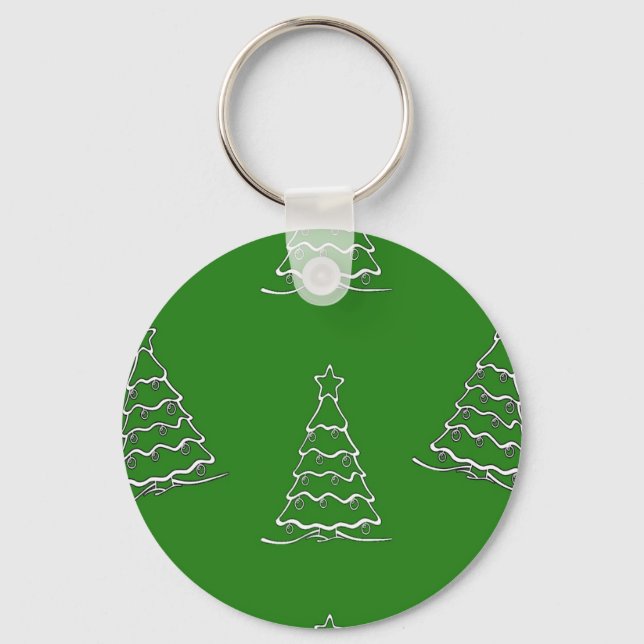 Porte-clés Arbre de Noël en vert (Recto)