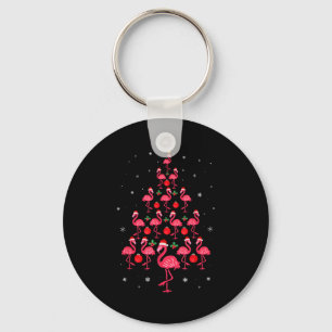 Porte-clés Arbre de Noël Flamant Rose Mignons Flamants Noël H